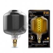Лампа светодиодная LED 8Вт Е27 2400К Vintage Filament Flexible DL180 180*295mm Gray Gauss (164802008)