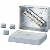 Коробка клеммная 5-полюсная 10-35 кв.мм 160х200х98 IP55/IP65 серая (K 9255)