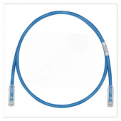 Патч-корд UTPCH2MBUY TX5e UTP Cat.5eс модульными разъёмами PAN-PLUG 2 м синий (UTPCH2MBUY)