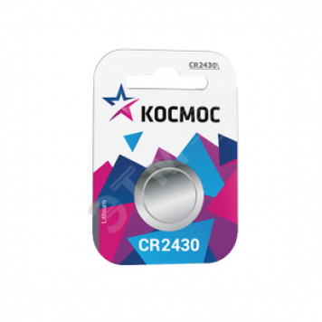 Элемент питания CR2430 3V Lithium 1BL Космос
