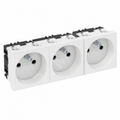 Розетка тройная 0° французский стандарт 250 В 16A (оранжевый) (STD-F0 ROR3)