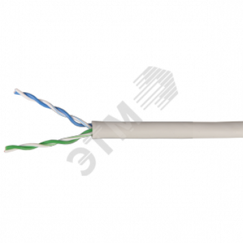 Витая пара U/UTP кат.5E 2x2х24AWG solid LSZH 500м белый ITK
