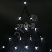 Гирлянда Сеть 2х2х1.5м, свечение с динамикой, черный ПВХ, 136 LED, 230 В, цвет: Белый
