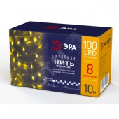 Гирлянда LED Нить 10 м ENIN-10B теплый свет 8 режимов, 220V, IP20 (60/720) ЭРА