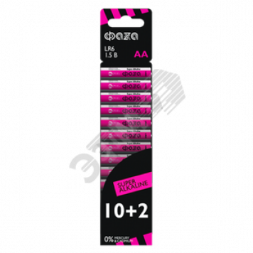 Элемент питания LR 6 (AA) ФАZА Super Alkaline набор 10+2 (2854582)