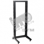 Стойка 19дюйм однорамная 47U 600x600 на роликах серая