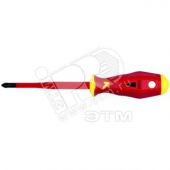 KL130PM2ISLIM Крестовая отвертка для винтов Plus/Minus KLAUKE SLIM-Line Z2 x 100 с зауженным стержнем в электроизолир. исполнении (VDE до 1000В)