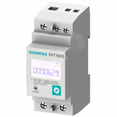 SENTRON, измерительный инструмент, 7KT PAC1600, LCD, L-N: 230 V, 63 A, DIN-рейка, 1-фаз., M-bus + MID, прямая / активная / реактивная