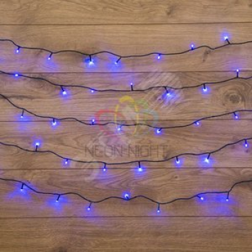 Гирлянда Твинкл Лайт 6 м, темно-зеленый ПВХ, 40 LED, цвет: Синий (303-023)