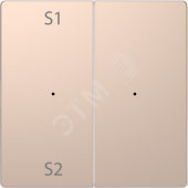 Клавиша D-Life PlusLink 2-ная с S1/S2 пусто шампань SD (MTN5226-6051)