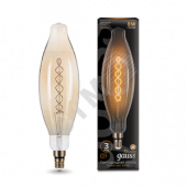 Лампа светодиодная LED 8Вт Е27 2400К 620Лм Vintage Filament Flexible BT120 120*420mm Golden Gauss