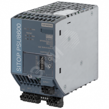 Блок питания стабилизированный SITOP PSU8600 20A PN вход: 3х-фазный 400-500В AC выход: 24В DC/20A с интерфейсом PN/IE