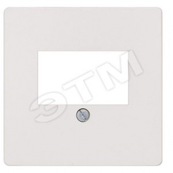 DELTA I-SYSTEM ЭЛЕКТРИЧЕСКИЙ БЕЛЫЙ НАКЛАДКА 55X55MM ДЛЯ TAE И АУДИО РОЗЕТОК (5TG2593-2)