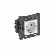 Розетка одинарная 0° Modul45connect с заземляющим контактом 250 В 16A (белый) (STD-D0C8 RW1)