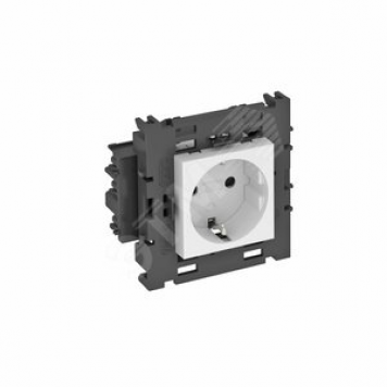Розетка одинарная 0° Modul45connect с заземляющим контактом 250 В 16A (белый) (STD-D0C8 RW1)