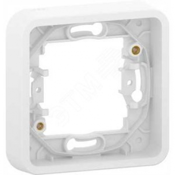 Рамка однопостовая MUREVA S, без винтов, белый, IP55 (MUR39107)