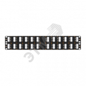 Панель 19'', 2U, 48 угловых портов, Кат.6, RJ45/8P8C, неэкран., черная (NMC-RP48UE2-AN-2U-BK)