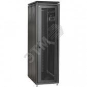 Шкаф сетевой 19дюйм ITK LINEA N 28U 600х600 мм перфорированная передняя дверь черный