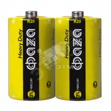 Элемент питания D ФАZА R20 Heavy Duty Shrink-2