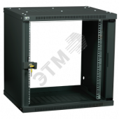 Шкаф LINEA WE 12U 600x600мм дверь стекло черный