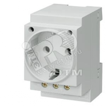 Розетка 16A 3п с крышкой для Италии SCHUKO (5TE6802)