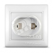 Розетка Севиль компьютерная + TF белая (C0052)