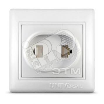 Розетка Севиль компьютерная + TF белая (C0052)