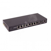 PoE коммутатор Fast Ethernet на 10 портов 8xFE с поддержкой PoE, 2xGE. Питание DC48V. Внешний адаптер в комплект не входит (SW-20820(Без БП))