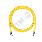Шнур S/FTP 4 пары, Кат.8, 2хRJ45/8P8C, T568B, 7х0,195мм, LSZH, желтый, 1 м (NMC-PC4SI55B-010-C-YL)