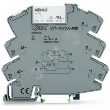 Гнездо реле JUMPFLEX с мини реле (857-368/006-000)