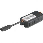 Рамка 3-модульная с розетками 2 белые, 1 заглушка 45х45 мм, 250 V, 16 A, 2P+E, штекер WINSTA MIDI (UTC3 W W2)