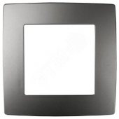 Рамка на 1 пост, Эра12, графит, 12-5001-12 (Б0019366)