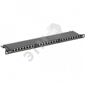 Патч-панель 0.5U кат 6 STP 24 экран Dual IDC высокой плотности