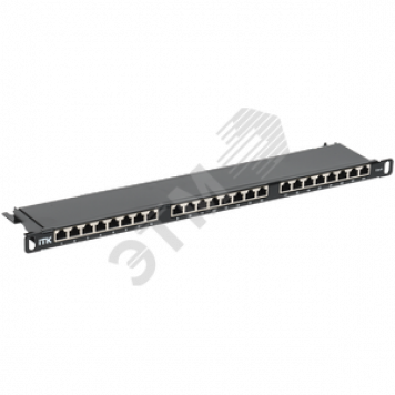 Патч-панель 0.5U кат 6 STP 24 экран Dual IDC высокой плотности
