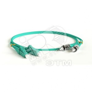 Патч-корд волоконно-оптический (шнур) MM 50/125(OM3) LC-ST duplex LSZH (50м)