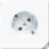 Розетка штепсельная SCHUKO 16A 250V с поворотом на 45 гр. слоновая кость (LS520-45)