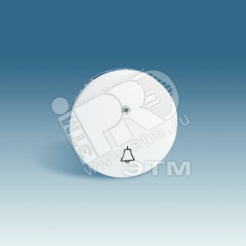 Клавиша с индикатором и пиктограммой звонок для 75160-39, S88 белый (88015-30)