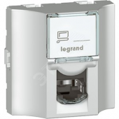 Mosaic Розетка оптоволоконная RJ45 Кат.6 UTP алюминий