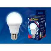 LED-A60 13W/4000K/E27/FR PLP01WH Лампа светодиодная. Форма «А», матовая. Серия Яркая. Белый свет (4000K). Картон. ТМ Uniel. (LED-A60 13W/4000K/E27/FR)