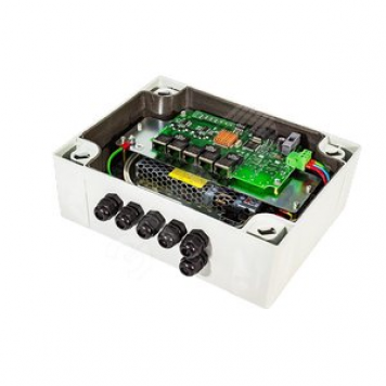 Коммутатор промышленный сетевой Релион-SW-1/4Poe+/150W в корпусе из ABS пластика