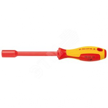 KNIPEX Ключ торцевый шестигранный с отвёрточной рукояткой VDE 1000V, размер под ключ 13 мм, L-237 мм, диэлектрический, KN-980313 (KN-980313)