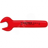 KNIPEX Ключ гаечный рожковый метрический VDE 1000V, размер под ключ 17 мм, L-155 мм, диэлектрический, KN-980017