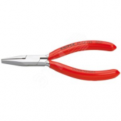 KNIPEX Плоскогубцы захватные прецизионные, плоские щирокие губки, L-125 мм, хромированные, обливные рукоятки, KN-3713125 (KN-3713125)