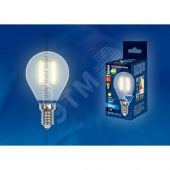Лампа светодиодная LED 6вт 200-250В шар матовое 500Лм Е14 3000К Uniel Sky филамент