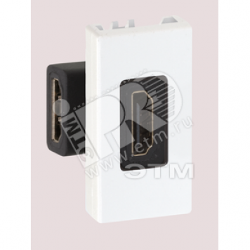 Разъем HDMI 22.5х45мм (мама-мама) алюминий (K129B-8)