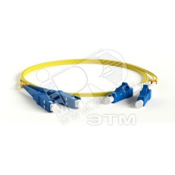Патч-корд волоконно-оптический (шнур) SM 9/125 (OS2) LC/UPC-SC/UPC 2мм duplex LSZH (30м)