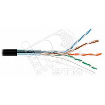Витая пара FTP 4 пары AWG 24 Cat.5е экран внешняя Cu Standart (FTP 4x2x0,5 5е out/Cu.)