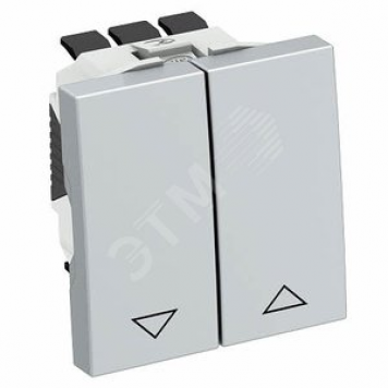Выключатель для рольставней, 1-полюсный, 10 A / 250 В (алюминий) (RS-BS AL1)