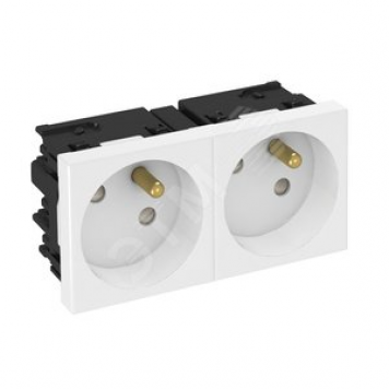 Розетка двойная 33° Modul45connect французский стандарт 250 В 16A (оранжевый) (STD-F3C ROR2)