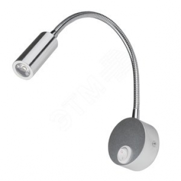 ULT-F21-3W/4000K IP20 SILVER Светильник светодиодный настенный гибкий для интерьерного освещения. 85-265В. Белый свет (4000К). Серебряный. TM Uniel